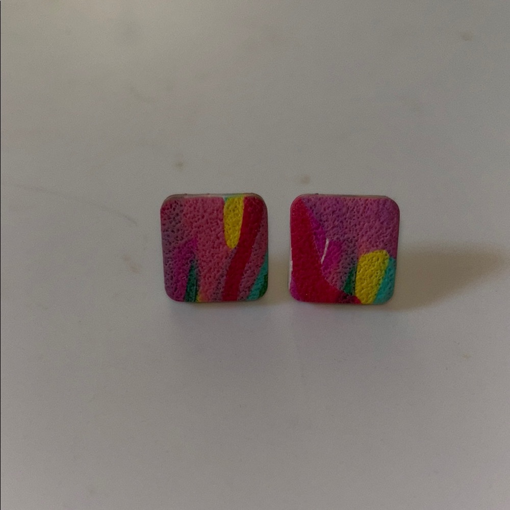 Colorful Square Earrings